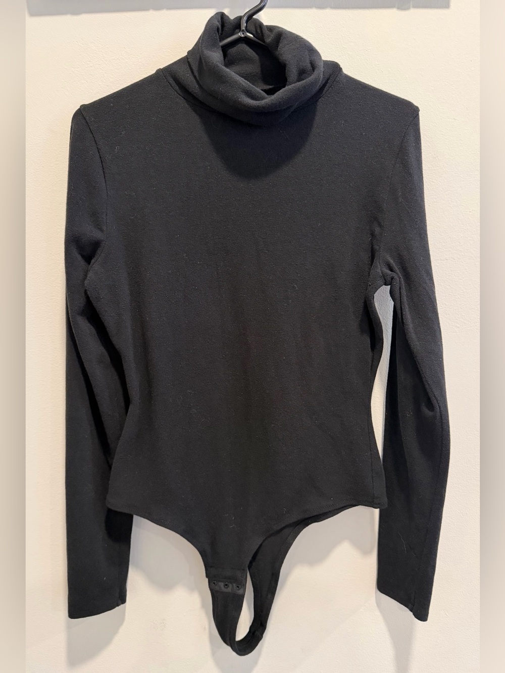 Madewell Black Turtleneck Long Sleeve Bodysuit Adjustable Sz L